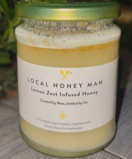 Raw Honey: Infused With Lemon Zest (340g)