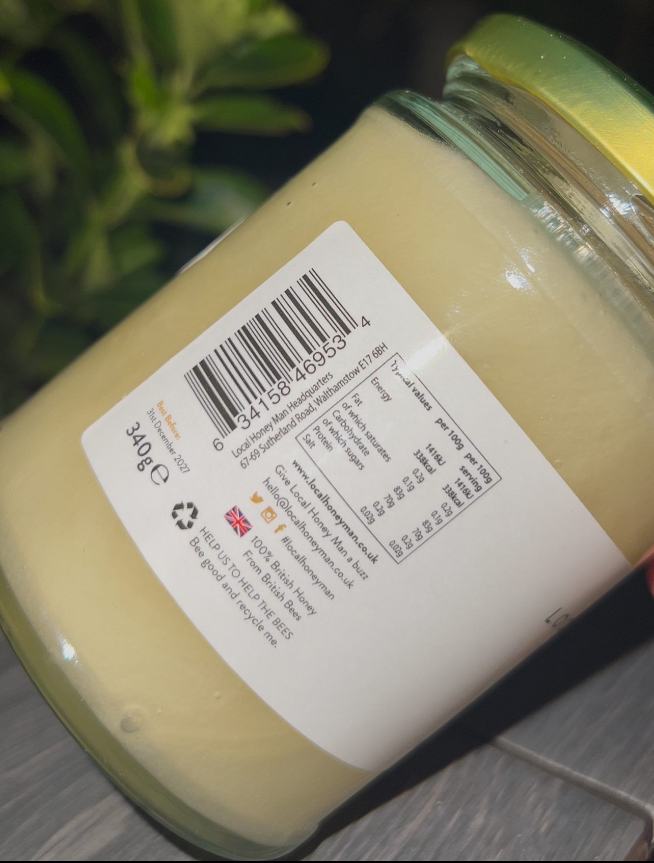 Purely Raw British Golden Honey (340g)