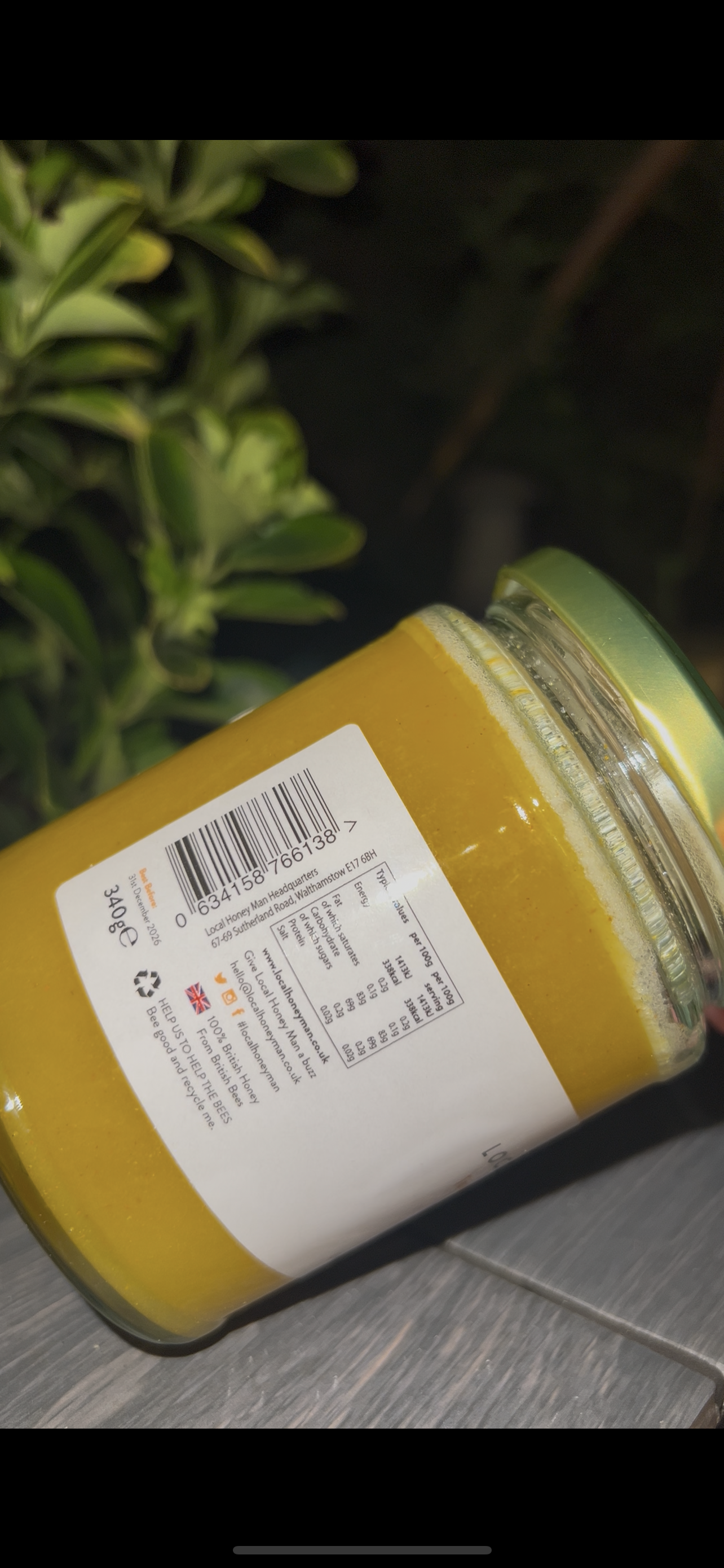 Raw Honey: Infused With Turmeric (340g)